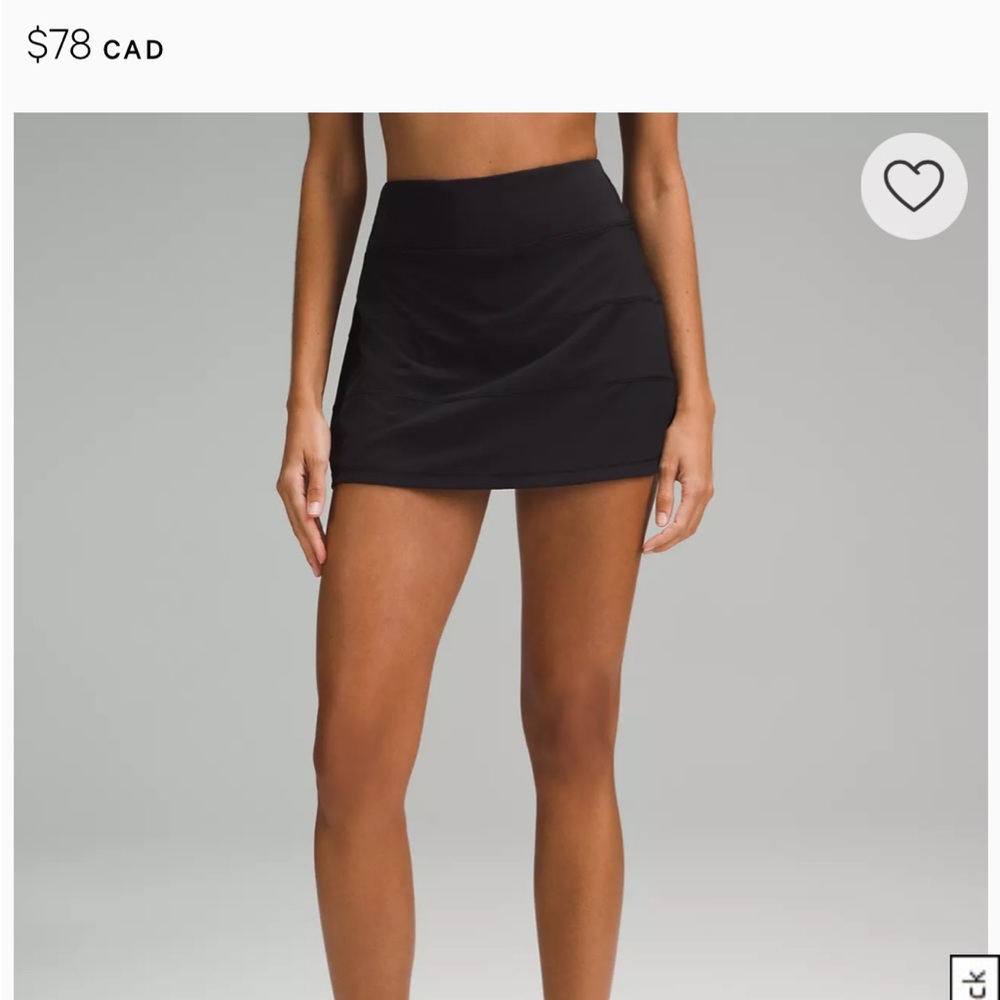 Lululemon Pace Rival Skirt - Black, Size 2